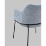 Стул с подлокотниками Кози new ткань букле синий