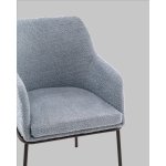 Стул с подлокотниками Кози new ткань букле синий