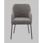 Стул с подлокотниками Кози new ткань букле тёмно-серый