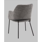 Стул с подлокотниками Кози new ткань букле тёмно-серый