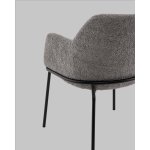 Стул с подлокотниками Кози new ткань букле тёмно-серый
