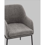 Стул с подлокотниками Кози new ткань букле тёмно-серый