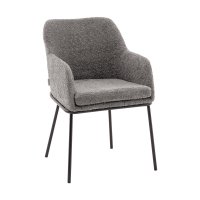 Стул с подлокотниками Кози new ткань букле тёмно-серый