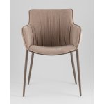 Стул Твигги велюр бежевый, каркас бежево-серый