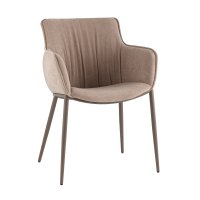 Стул Твигги велюр бежевый, каркас бежево-серый