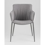 Стул Твигги велюр серый, каркас серый