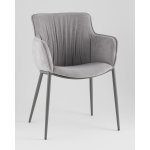 Стул Твигги велюр серый, каркас серый