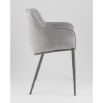 Стул Твигги велюр серый, каркас серый