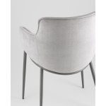 Стул Твигги велюр серый, каркас серый