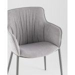 Стул Твигги велюр серый, каркас серый