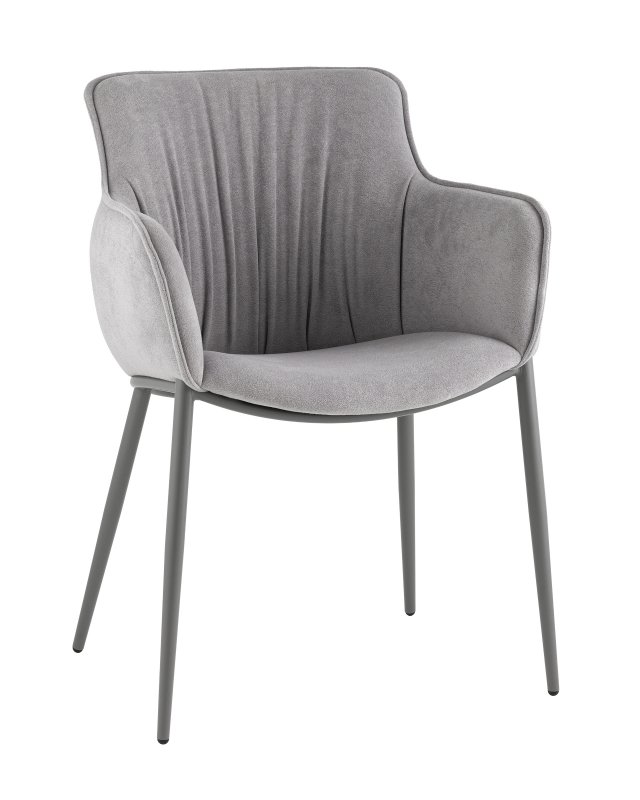 Стул Твигги велюр серый, каркас серый