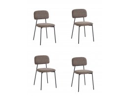 Стул Chao коричневый черные ножки 4 шт.