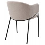 Стул ДИЛЛ, цвет  Lana 13 бежевый, ткань / черный каркас М-City