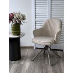 Стул RIKARD 360 град. кремовый RIELY-111 /PRESENT-120, шенилл - велюр / латте каркас, ®DISAUR