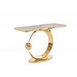 Стол-консоль Дрим IST-800,120х40х78 см, белый нефрит/золотой Стол-консоль Дрим IST-800,120х40х78 см, белый нефрит/золотой