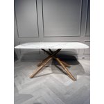 Стол обеденный Неаполь160 TW-1162-T-1,160x90x76 см, белый мрамор