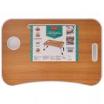 Стол складной с подстаканником «ЛАЙТ», 59,5x39,5x26,4см, мдф, металл, св. дерево, белый