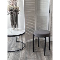 Табурет СТЭК штабилируемый B28 Темно-серый, велюр / черный каркас, М-City