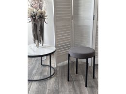 Табурет СТЭК штабилируемый B28 Темно-серый, велюр / черный каркас, М-City