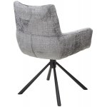 Стул EILAT 360 град. поворот с возвратом, Cremona-95 серый, ткань / Черный, ®DISAUR