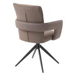 Стул KINNET 360 град. поворот.  MOHAIR-440 / CASTEL-20 Шоколадный,ткань/ Тем.-серый каркас, ®DISAUR