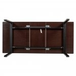 Стол Areal раскладной 140-180х80х75 чёрный мрамор с чёрными ножками