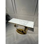 Стол-консоль Дрим IST-800,120х40х78 см, белый бентли/золотой