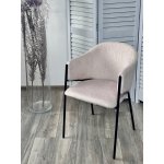 Стул ДИЛЛ, цвет  Lana 13 бежевый, ткань / черный каркас М-City