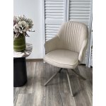 Стул RIKARD 360 град. кремовый RIELY-111 /PRESENT-120, шенилл - велюр / латте каркас, ®DISAUR