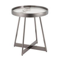 Журнальный столик Гера 50*50 см белая керамика