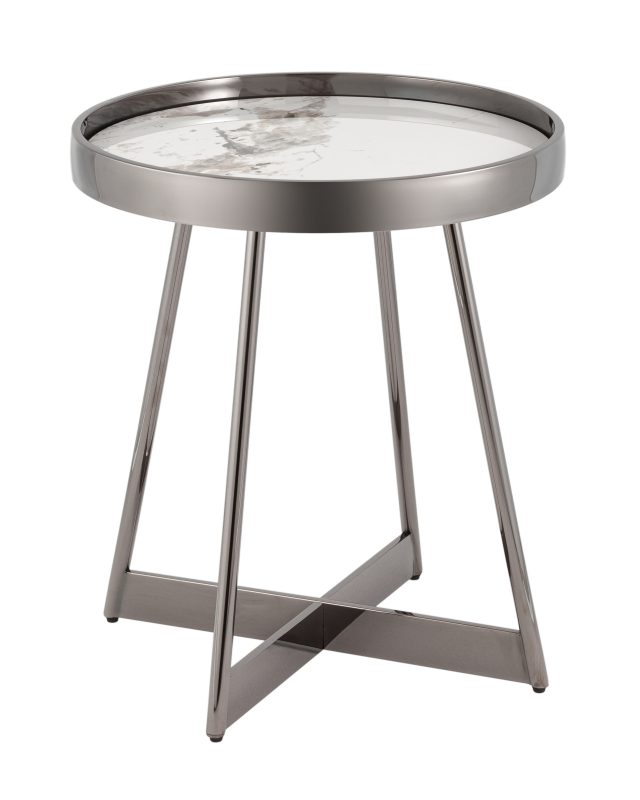 Журнальный столик Гера 50*50 см белая керамика