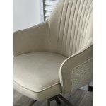 Стул RIKARD 360 град. кремовый RIELY-111 /PRESENT-120, шенилл - велюр / латте каркас, ®DISAUR