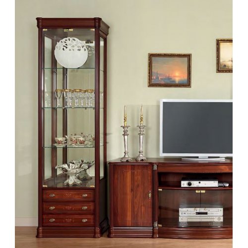 ДАНА 783 Витрина 2-х дверная стекло с 3-мя ящиками ДАНА 783 Витрина 2-х дверная стекло с 3-мя ящиками