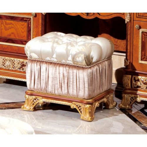 Е62 МОНАРХ ПУФИК, цвет-brown gold, ткань 34082/R9004-20