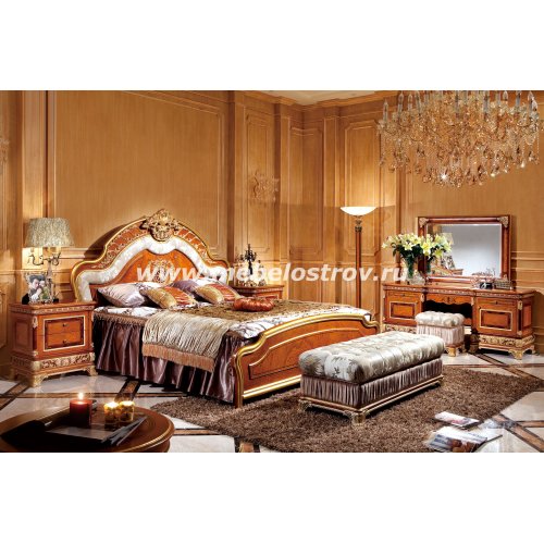 МОНАРХ Е62 Кровать 1,8 м с изножьем (brown gold, ткань 34082)