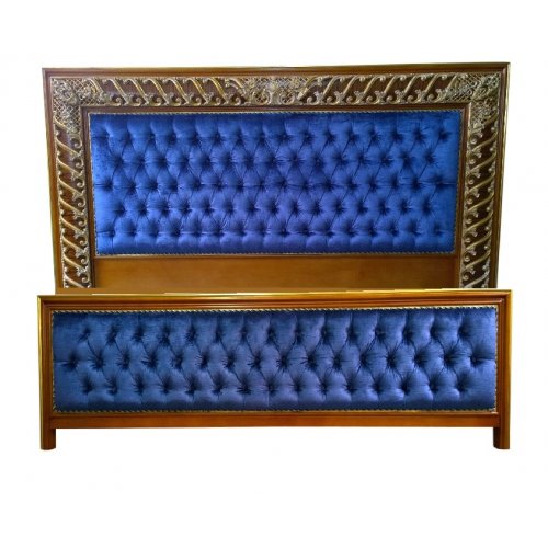 МОНАРХ Е62-2 Кровать 1,8 м с изножьем (brown gold, ткань R9004-21)