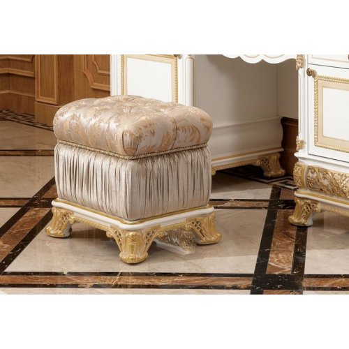 МОНАРХ Е62 Пуфик (white gold, ткань SB55-2B/SAKI-46A)